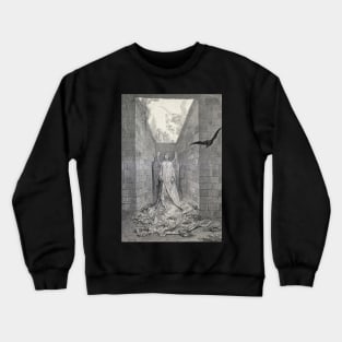 The Raven - Edgar Allan Poe, Gustave Dore Crewneck Sweatshirt